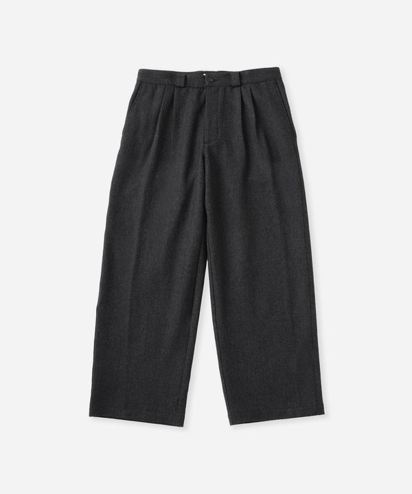 saturdays new york city George Wool Wide Two Tuck Pant Black