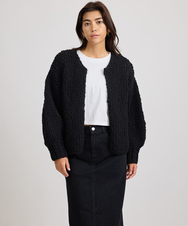 Saturdays New York City Halle Hand Woven Cardigan Black