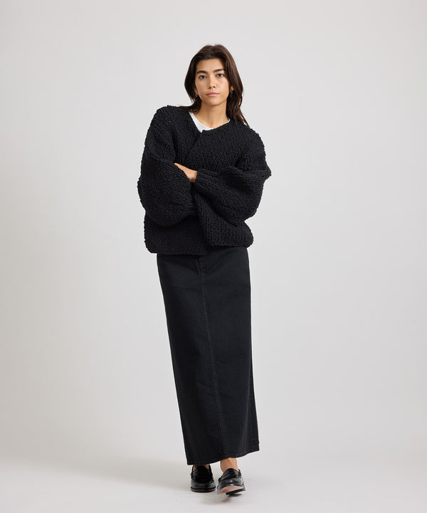 Saturdays New York City Halle Hand Woven Cardigan Black