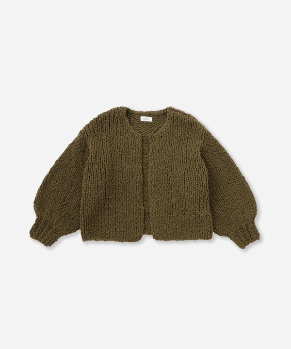 saturdays new york city Halle Hand Woven Cardigan Olive Green