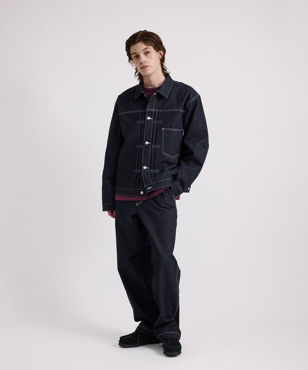 Saturdays New York City Harrison Chain Stitch Souvenir Jacket Navy