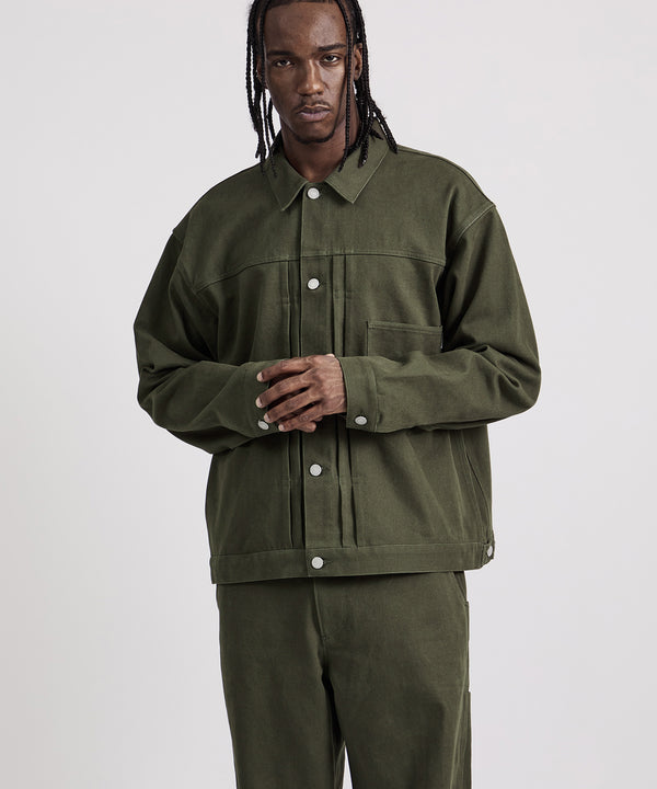 Saturdays New York City Harrison Chain Stitch Souvenir Jacket Olive Green