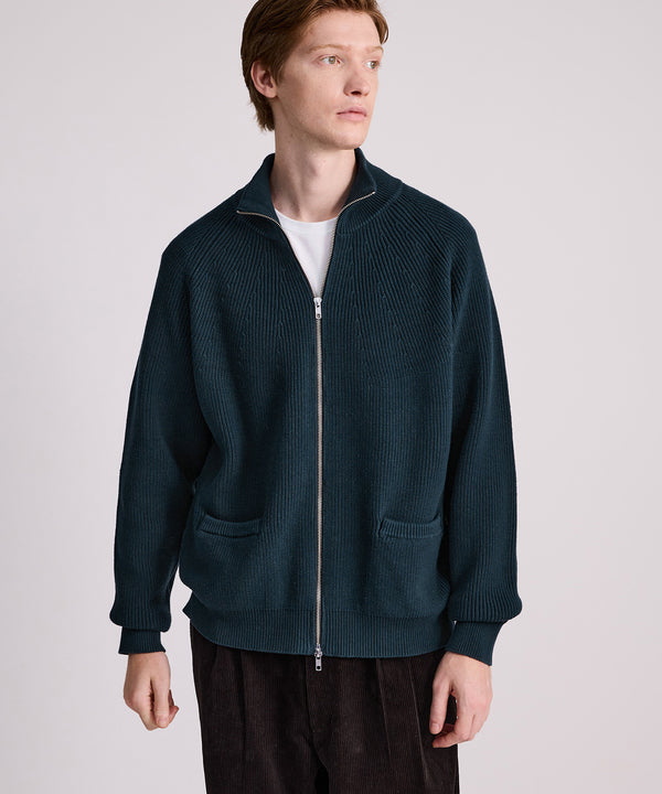 Saturdays New York City Henderson Zip Thru Knit Blue