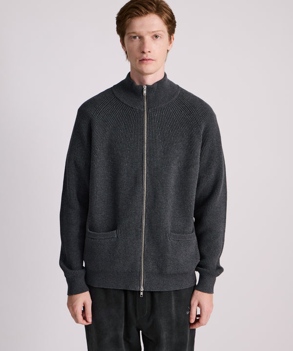 Saturdays New York City Henderson Zip Thru Knit Gray