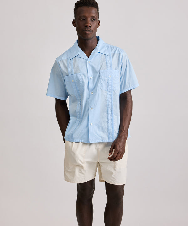 Saturdays New York City Hester Cuba Short Sleeve Shirt Sax Blue