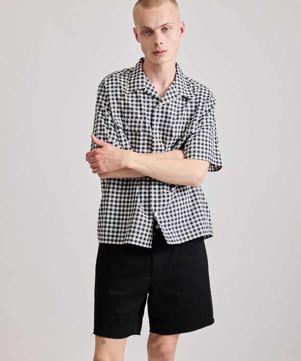 Saturdays New York City Hester Gingham Check Shirt Black