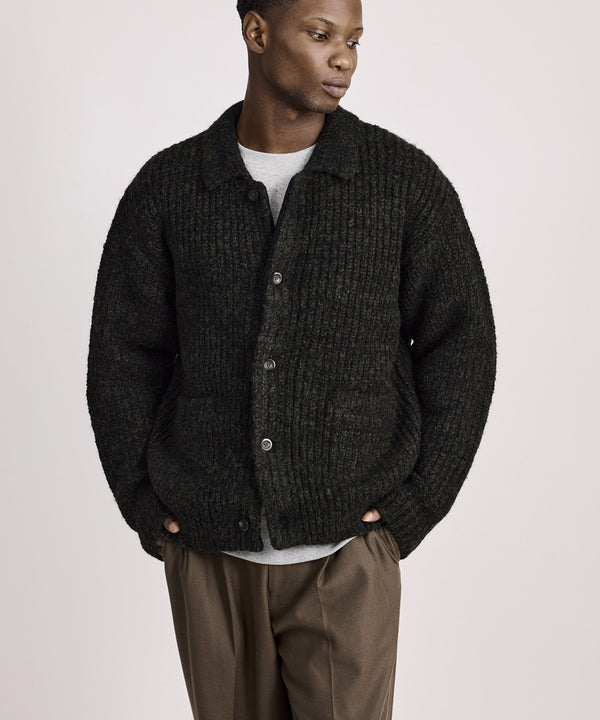 Saturdays New York City Jahmad Long Sleeve Cardigan Black