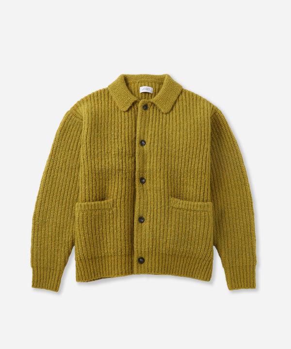 saturdays new york city Jahmad Long Sleeve Cardigan Yellow