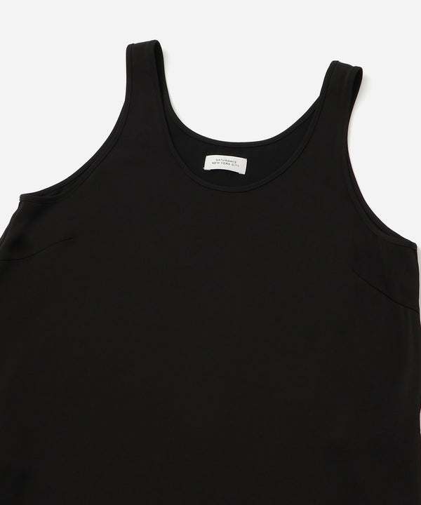 Saturdays New York City Jess Satin Tank Onepiece Dress Black