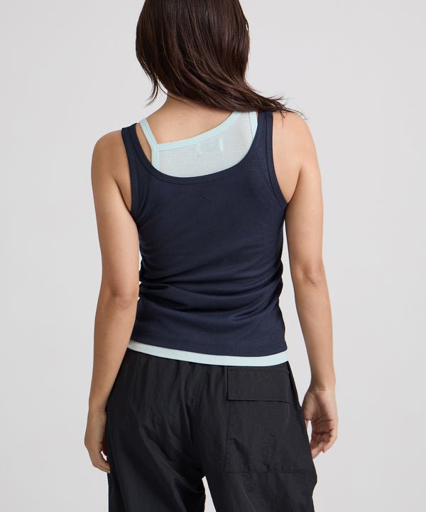 Saturdays New York City Lara Double Color Tank Top Blue