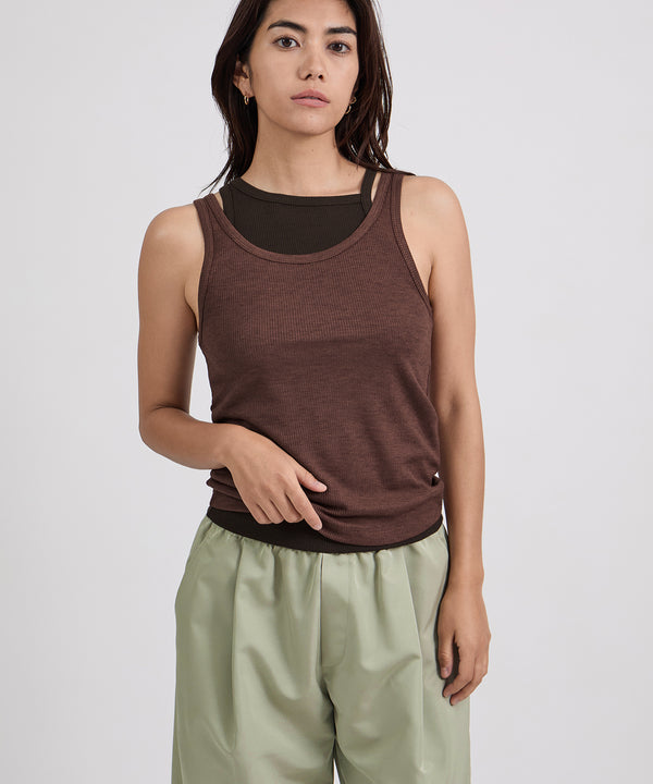 Saturdays New York City Lara Double Color Tank Top Brown