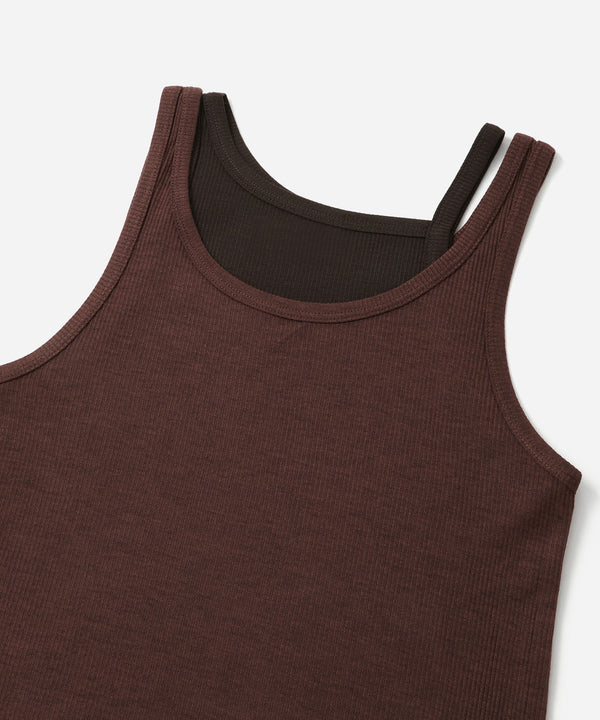 Saturdays New York City Lara Double Color Tank Top Brown