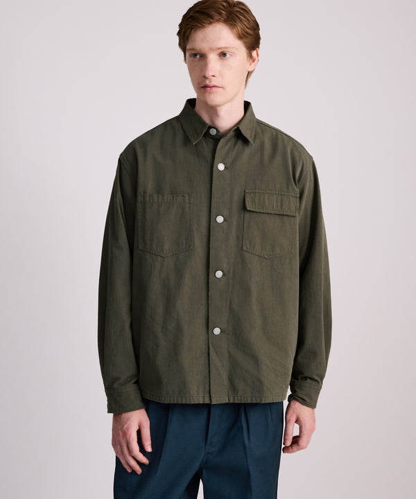 Saturdays New York City Magnus Work Shirt Olive Green