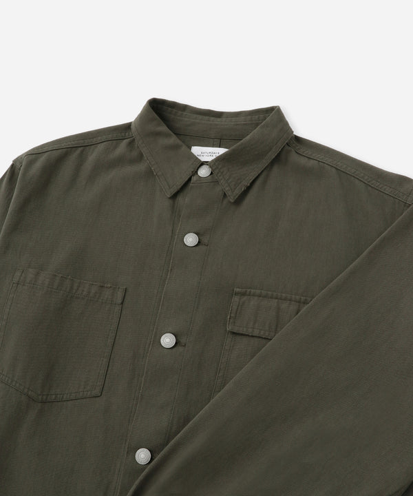 Saturdays New York City Magnus Work Shirt Olive Green
