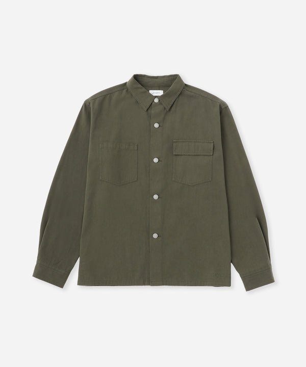saturdays new york city Magnus Work Shirt Olive Green