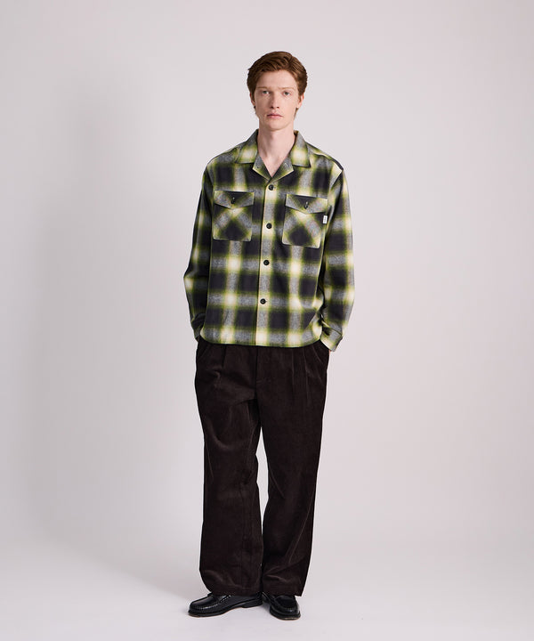 Saturdays New York City Marco Flannel Checked Shirt Green