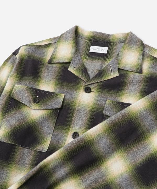 Saturdays New York City Marco Flannel Checked Shirt Green