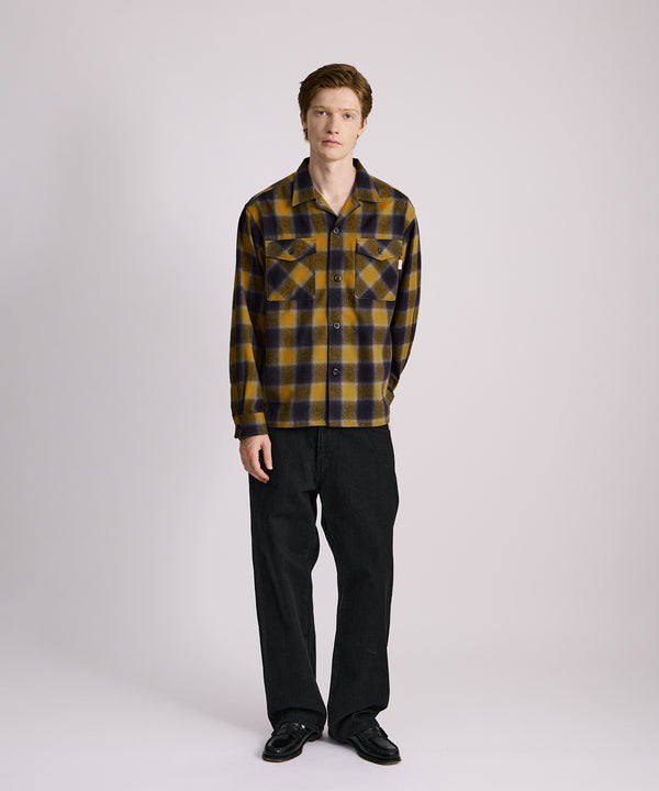 Saturdays New York City Marco Flannel Checked Shirt Yellow