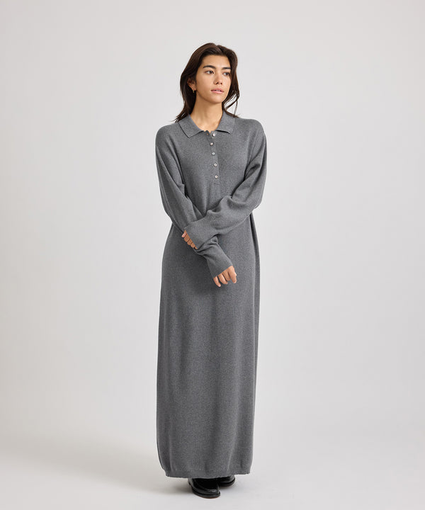 Saturdays New York City Martina Collared Dress Charcoal