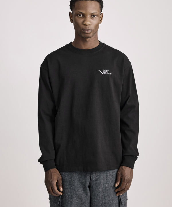 Saturdays New York City Max Weight Relaxed Surf Long Sleeve Tee Black