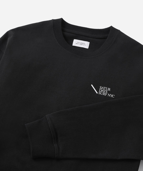 Saturdays New York City Max Weight Relaxed Surf Long Sleeve Tee Black