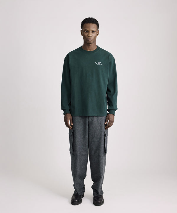 Saturdays New York City Max Weight Relaxed Surf Long Sleeve Tee Green