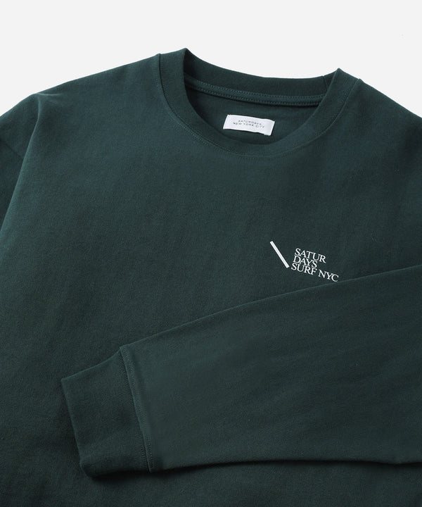 Saturdays New York City Max Weight Relaxed Surf Long Sleeve Tee Green