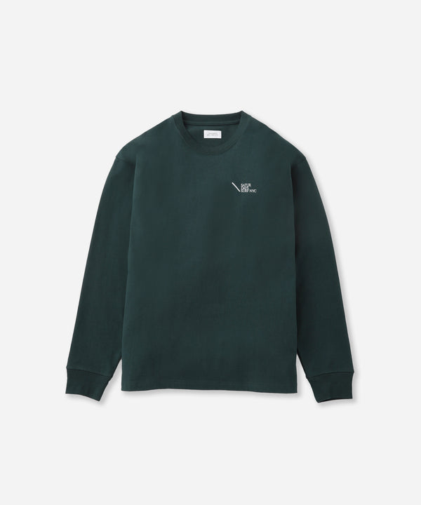 saturdays new york city Max Weight Relaxed Surf Long Sleeve Tee Green