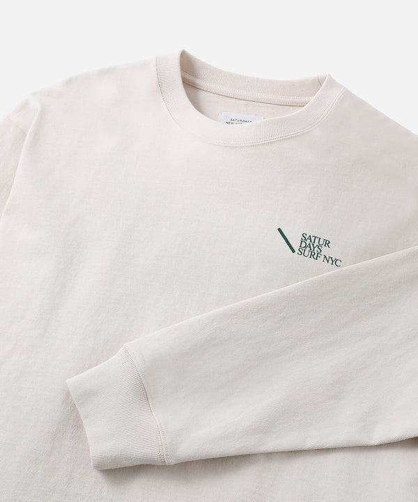 Saturdays New York City Max Weight Relaxed Surf Long Sleeve Tee Ivory