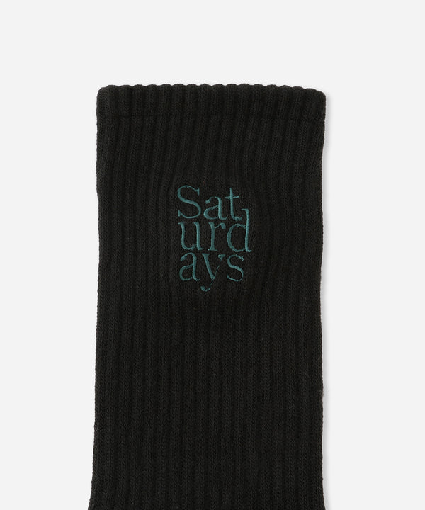 Saturdays New York City Miller Stacked Standard Socks Black