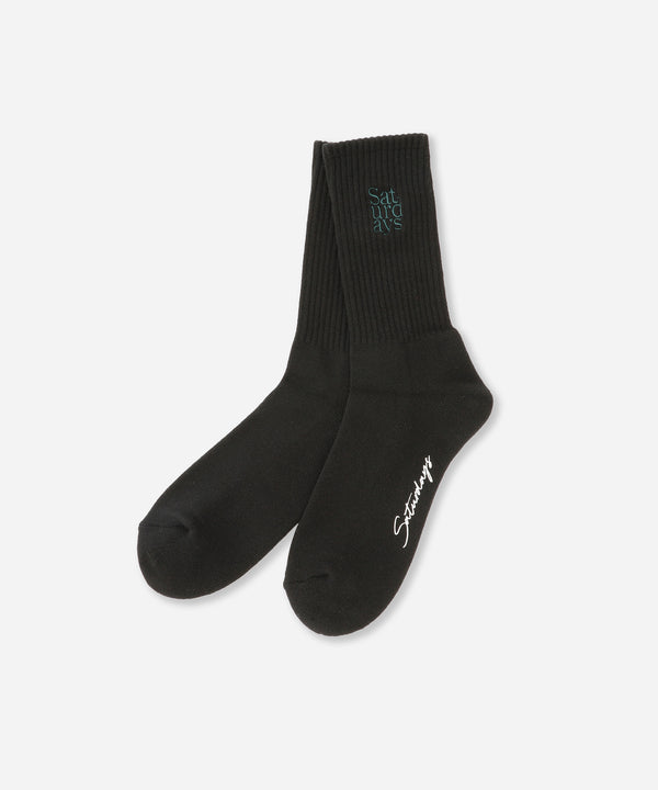 saturdays new york city Miller Stacked Standard Socks Black