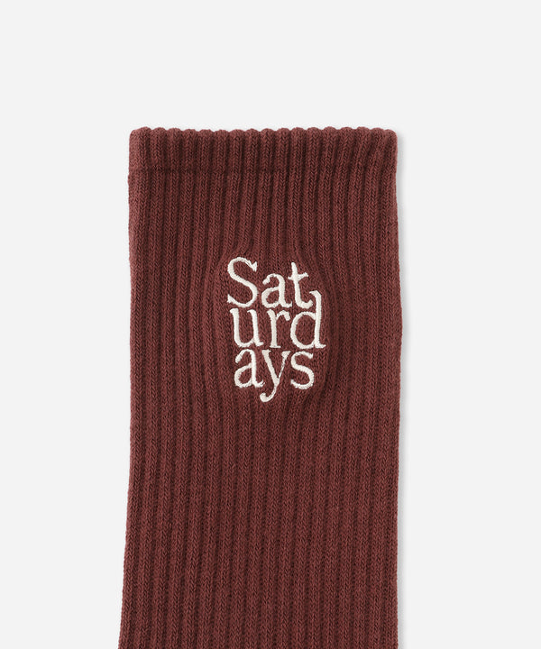 Saturdays New York City Miller Stacked Standard Socks Wine