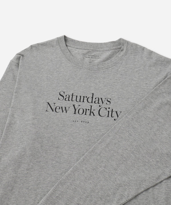 Saturdays New York City Miller Standard Long Sleeve Tee Gray