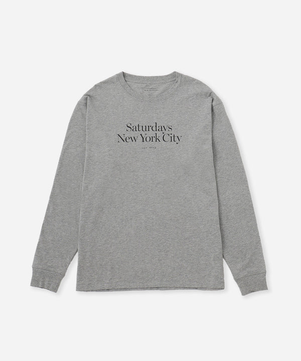 saturdays new york city Miller Standard Long Sleeve Tee Gray