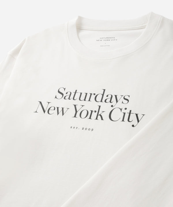Saturdays New York City Miller Standard Long Sleeve Tee White