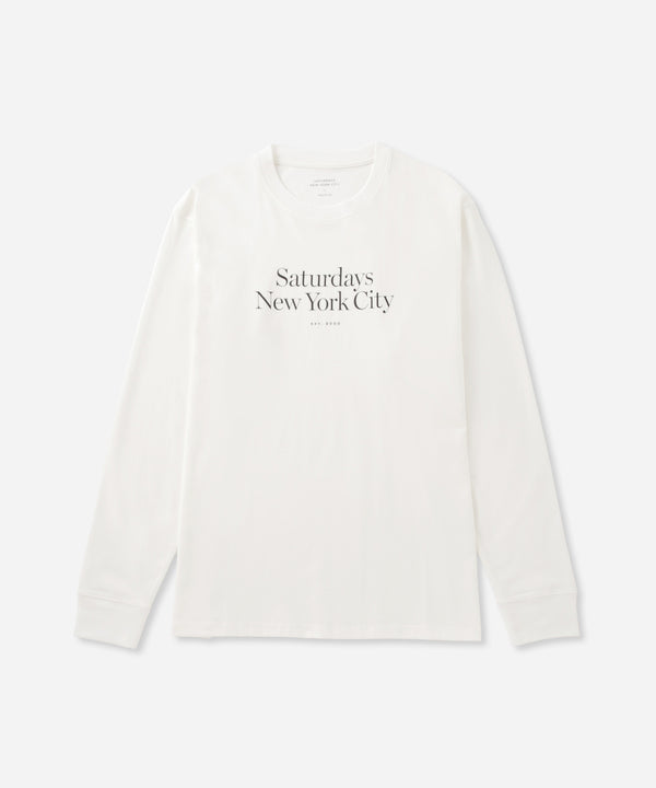 saturdays new york city Miller Standard Long Sleeve Tee White