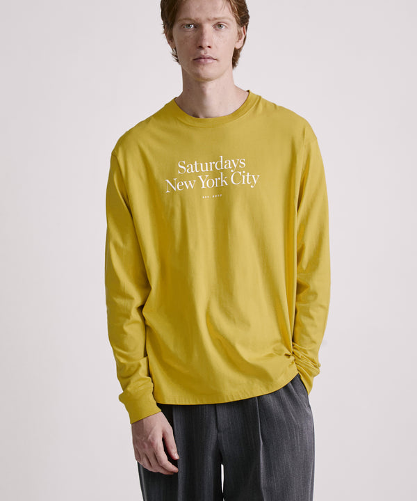Saturdays New York City Miller Standard Long Sleeve Tee Yellow