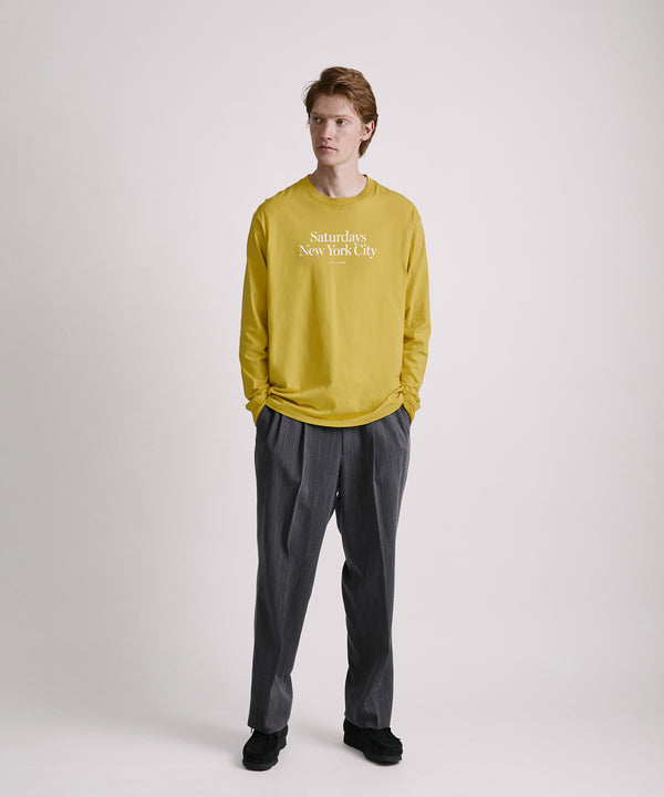 Saturdays New York City Miller Standard Long Sleeve Tee Yellow