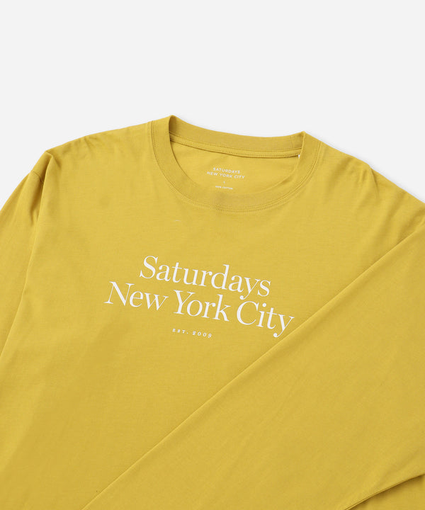 Saturdays New York City Miller Standard Long Sleeve Tee Yellow