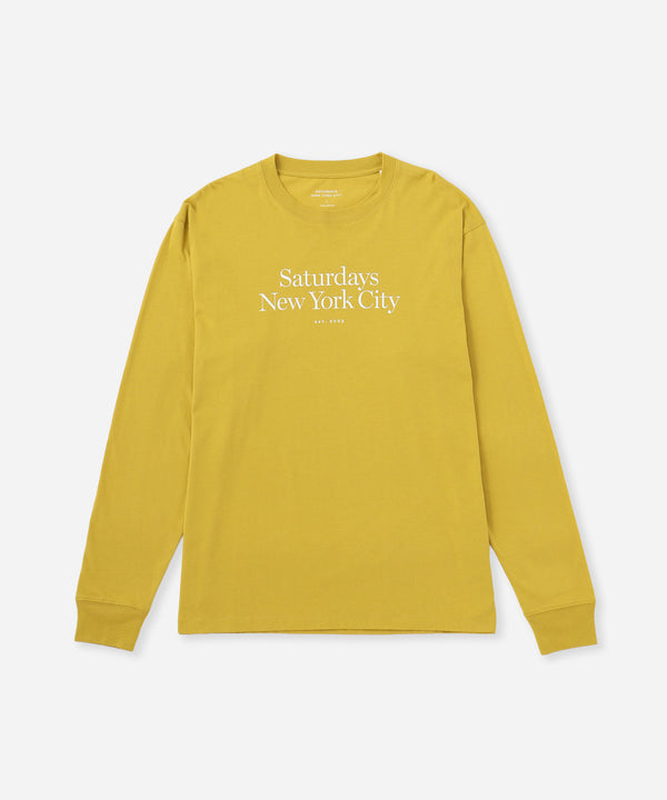 saturdays new york city Miller Standard Long Sleeve Tee Yellow