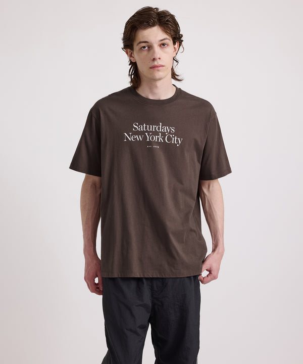 Saturdays New York City Miller Standard Short Sleeve Tee Dark Brown