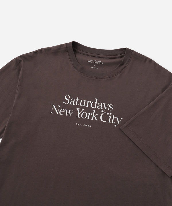 Saturdays New York City Miller Standard Short Sleeve Tee Dark Brown