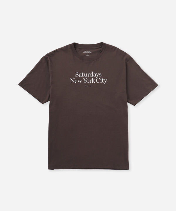 saturdays new york city Miller Standard Short Sleeve Tee Dark Brown
