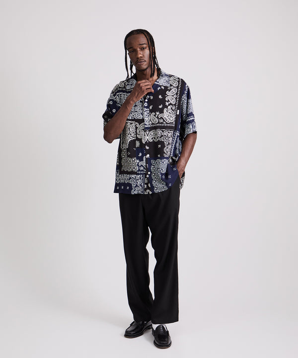 Saturdays New York City MIYAGIHIDETAKA X Saturdays Bandana Short Sleeve Shirt Navy