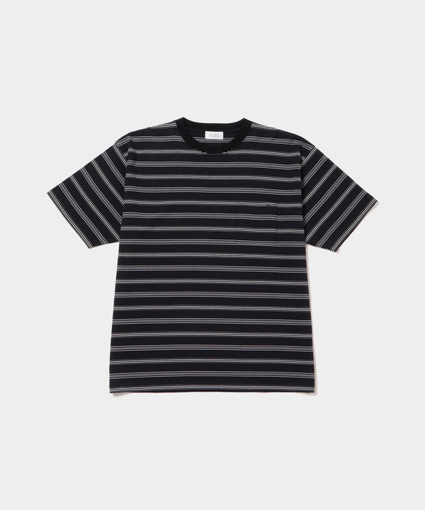 saturdays new york city Multi Stripe Relaxed Short Sleeve Tee Black