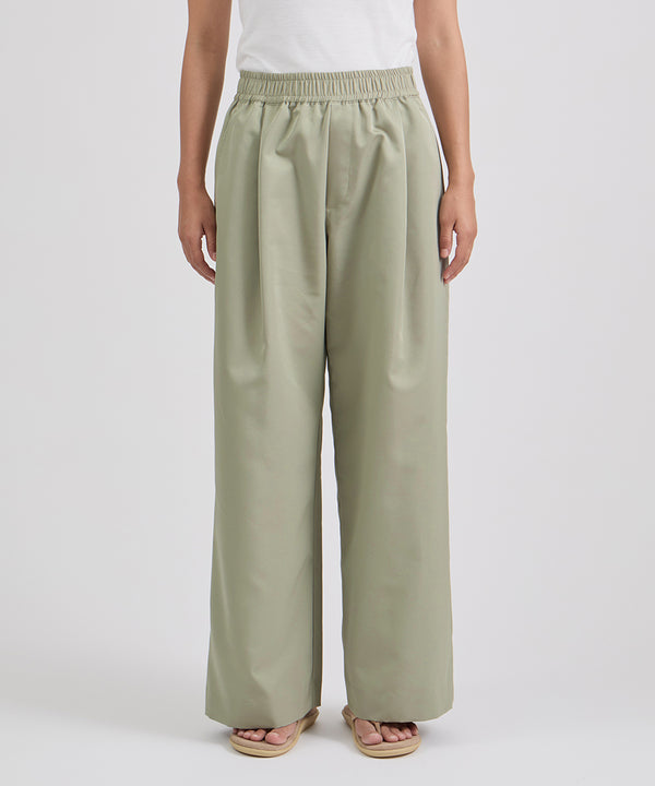 Saturdays New York City Palmetto Tuck Wide Pant Olive Green