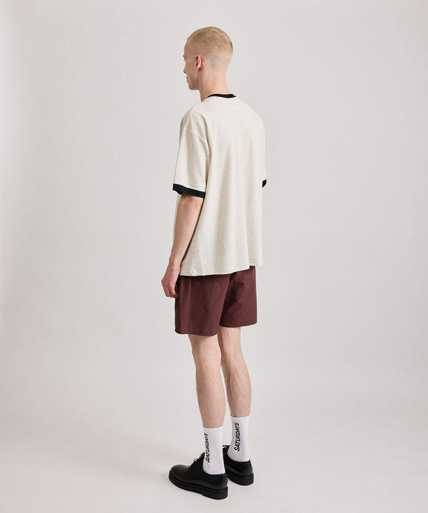 Saturdays New York City Ringer Standard Short Sleeve Tee Off White
