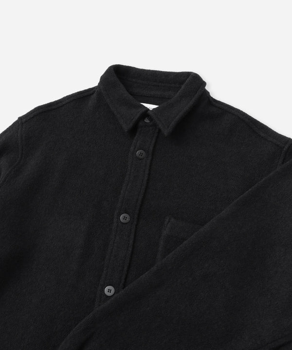 Saturdays New York City Ryan Heavy Boucle Shirt Black