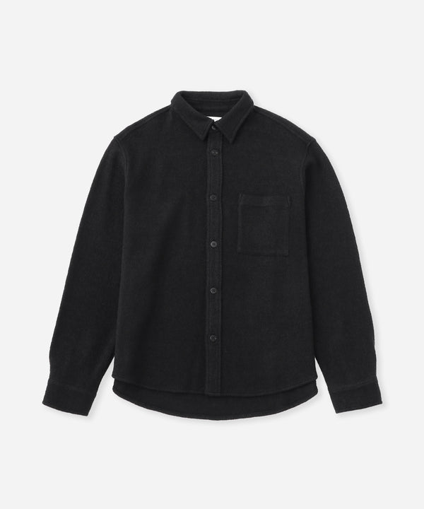 saturdays new york city Ryan Heavy Boucle Shirt Black