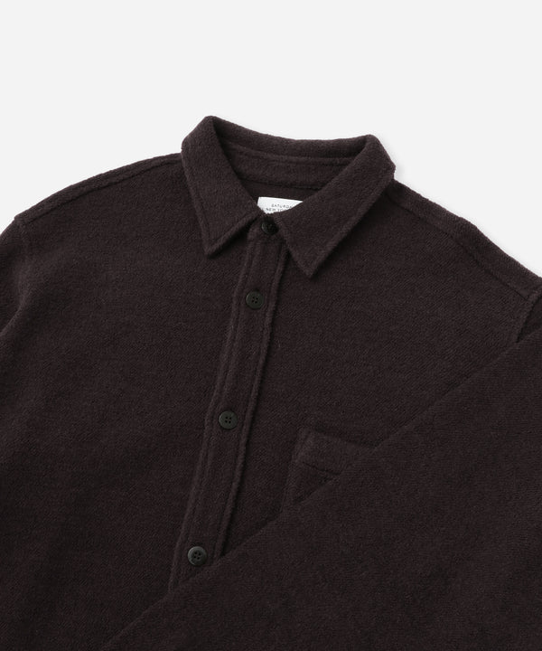 Saturdays New York City Ryan Heavy Boucle Shirt Brown